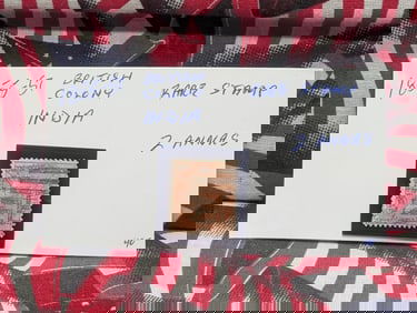 1855-1857 Very Rare British Colony (India) Stamp 2 Annas