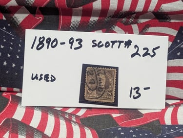 1890-1893 Sherman Eight Cent US Stamp Scott # 225 Used