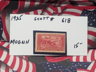 1925 Two Cent Lexington/Concord Stamp Scott #618 MOGNH