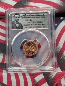2009-D Lincoln Formative Years Cent - PCGS MS66 RD