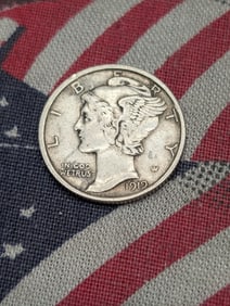 1919-D Mercury Silver Dime - VF/XF