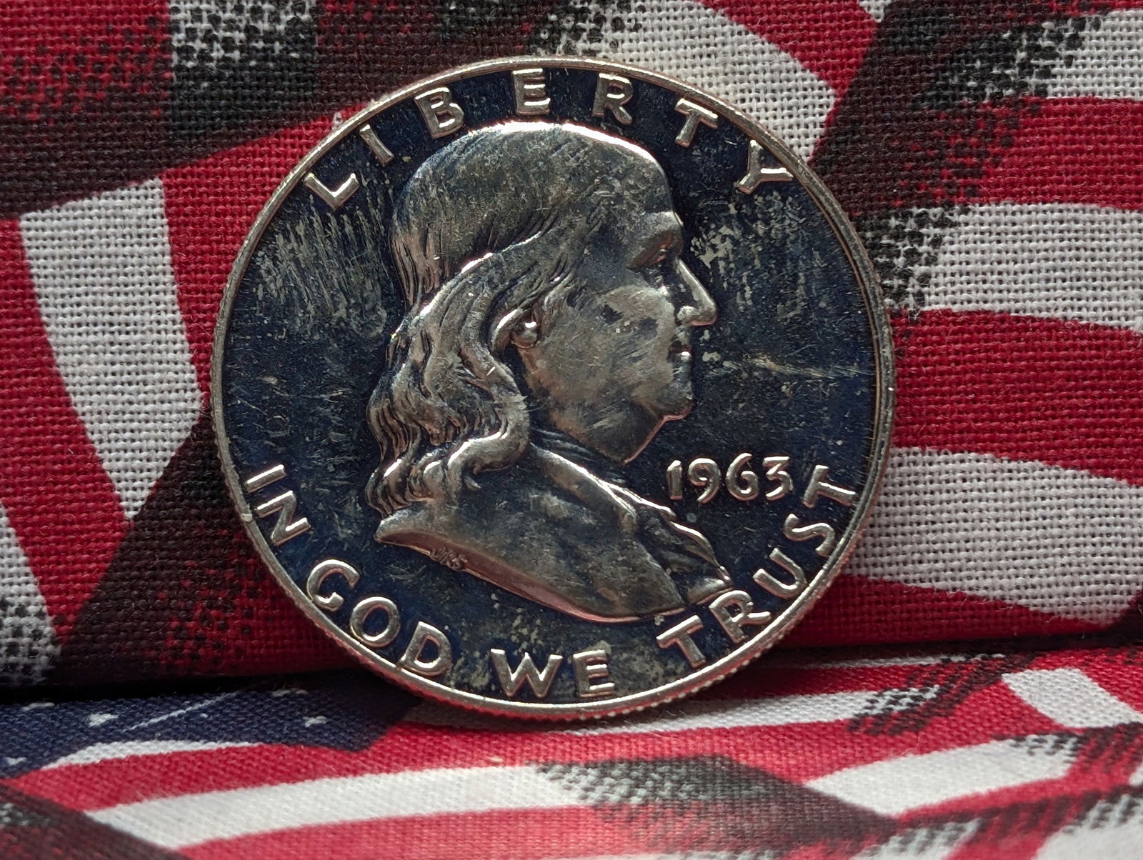 1963 PROOF Franklin Silver Half Dollar (1 of 2)