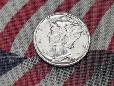 1934-D Mercury Silver Dime - GEM BU - FLASHY w/ STRONG STRIKE!