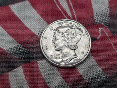 1944 Mercury Silver Dime - BU