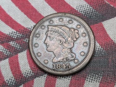 1845 Braided Hair Large Cent