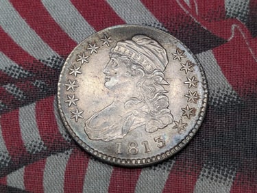 BRILLIANT LUSTER!! - 1813 Capped Bust Half Dollar