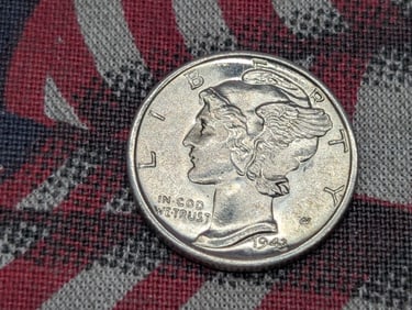 1943-S Mercury Silver Dime - BU
