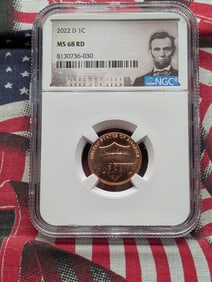 2022-D Lincoln Shield Cent - NGC MS68 RD