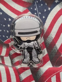 Colorized 1 Oz. .999 FINE SILVER 2024 Fiji 50 Cents Robocop in Capsule