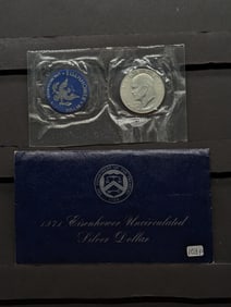 1971-S Blue Pack Ike Dollar 40% Silver, Uncirculated.