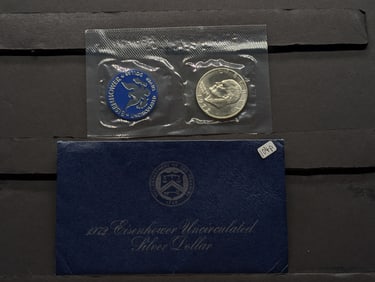 1972-S Blue Pack Ike Dollar 40% Silver, Uncirculated.