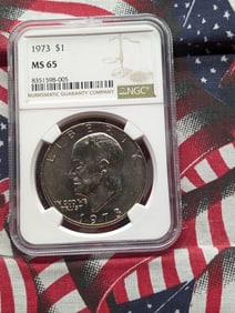 1973 Eisenhower Dollar - NGC MS65