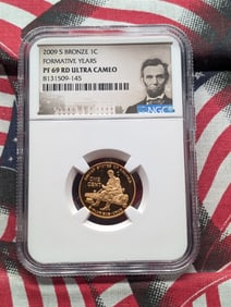 2009-S PROOF Bronze Lincoln Formative Years Cent - NGC PF69 RD ULTRA CAMEO
