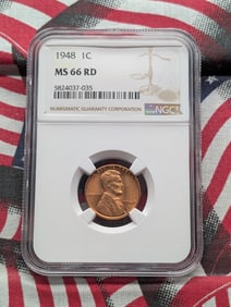 1948 Lincoln Wheat Cent - NGC MS66 RD