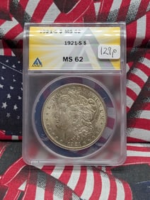 1921-S Morgan Dollar ANACS MS62 Last Year Higher Value Coin, Top Teir Grader!