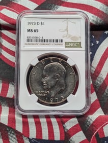 1973-D Eisenhower Dollar - NGC MS65