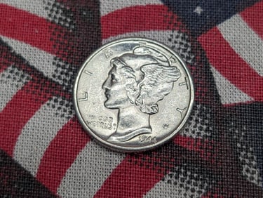 1944-S Mercury Silver Dime - BU