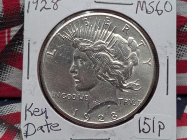 1928 Peace Dollar, Key Date! Very Nice Coin