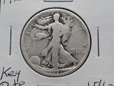 1921 Walking Liberty Half Dollar, Key Date!