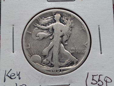 1921-S Walking Liberty Half Dollar, Key Date!