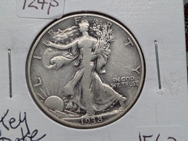 1938-D Walking Liberty Half Dollar, Key Date!