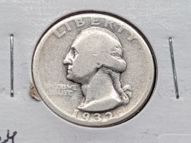 1932-D Washington Quarter Key Date! First Year!