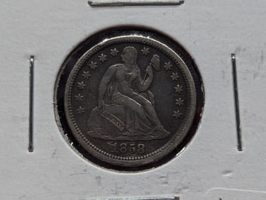 1858 Seated Liberty Dime, Lots of Details