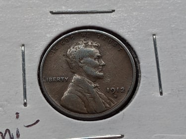 1912-S Lincoln Wheat Cent Semi Key Date