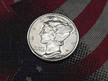 1942-D Mercury Silver Dime - BU