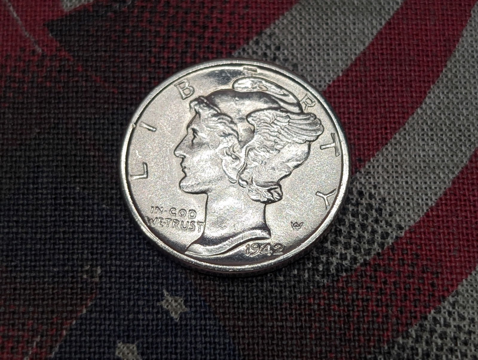 1942-D Mercury Silver Dime - BU (1 of 2)