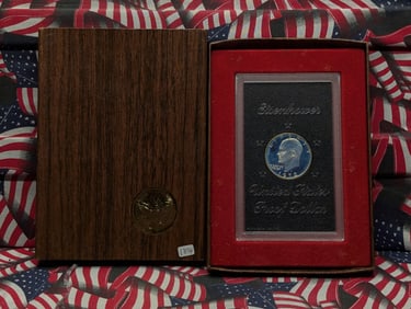 1972-S Ike 40% Dollar Silver Proof Brown Box