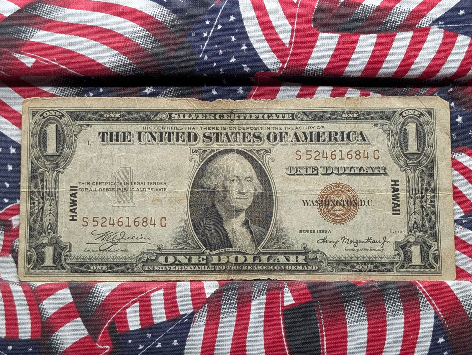 Series 1935-A Hawaii One Dollar Silver Certificate (1 of 3)