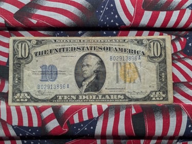 Series of 1934-A $10 Silver Certificate, North African Note