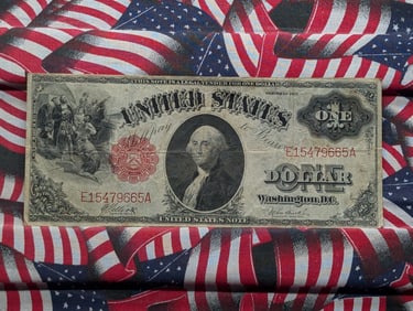 Series of 1917 One Dollar Red Seal Large Note. Nice!