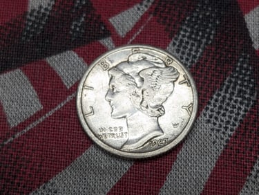 1927-S Mercury Silver Dime - XF/AU - NICE COIN!