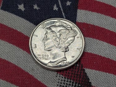 1943-D Mercury Silver Dime - BU