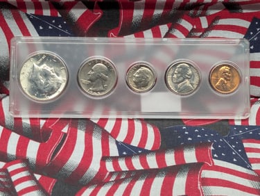 1965 Year Coin Set in Whitman Case - Includes One 40% Silver Kennedy Half Dollar