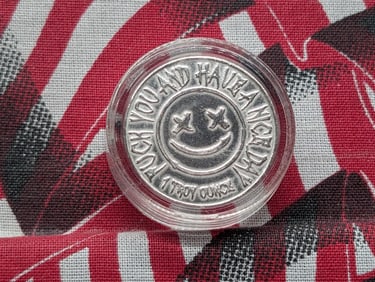 1 Oz. .999 FINE SILVER Reckless Metals - FU and Have a Nice Day Designed Bullion Piece in Capsule