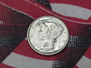 1941-D FSB Mercury Silver Dime - GEM BU