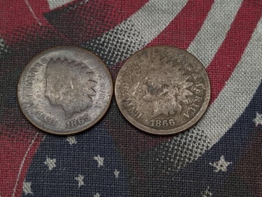 1865 & 1866 Indian Head Cents (2 PCS)