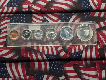 1867-1967 Canada Year Coin Set in Whitman Case - Includes Four Silver Coins