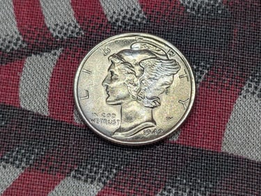 1942-S Mercury Silver Dime - BU