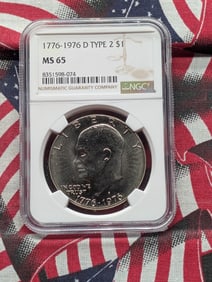1776-1976-D Type 2 Eisenhower Dollar - NGC MS65