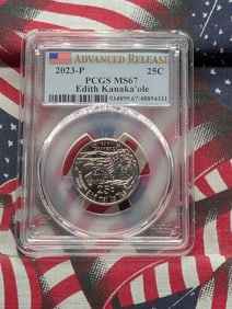 2023-P Edith Kanaka'ole Quarter - PCGS MS67 - Advanced Release