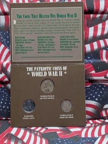 The Patriotic Coins of WWII Collection in Display w/ COA