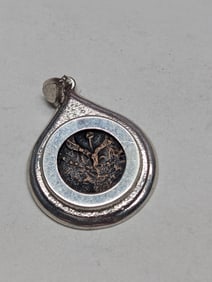 Judea Jannaeus c. 104-76 Prutah - Widow's Mite w/ Double Cornucopia *RARE TYPE* Set in a SOLID