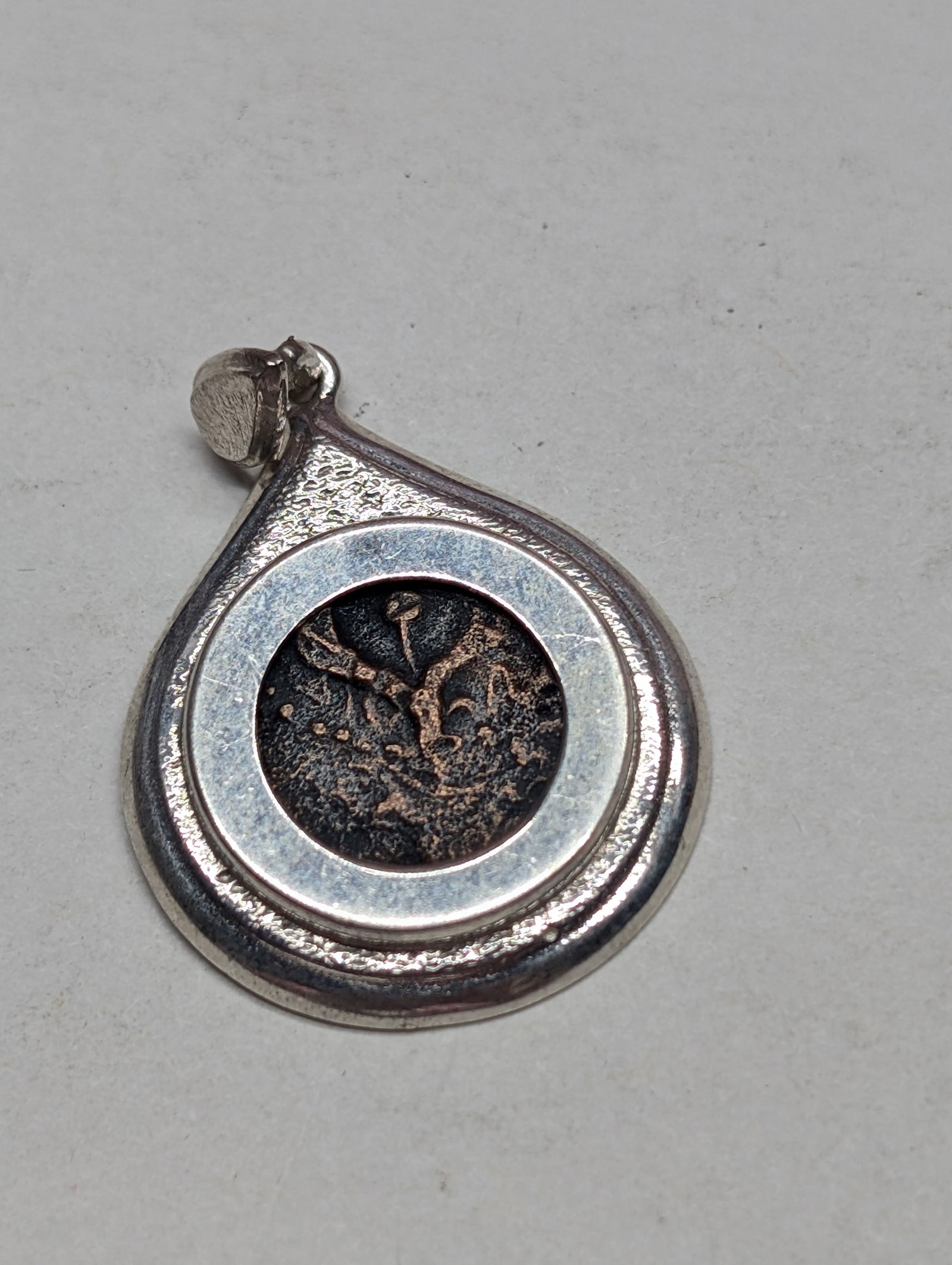 Judea Jannaeus c. 104-76 Prutah - Widow's Mite w/ Double Cornucopia *RARE TYPE* Set in a SOLID (1 of 3)