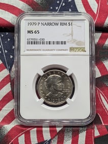 1979-P Susan B. Anthony Dollar w/ Narrow Rim - NGC MS65