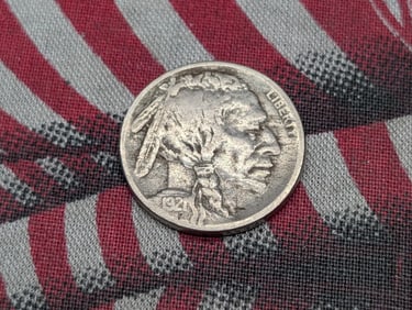 1921-S Indian Head Buffalo Nickel - KEY DATE! - FINE/VF