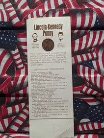 1973-D Lincoln-Kennedy Cent on Information Card